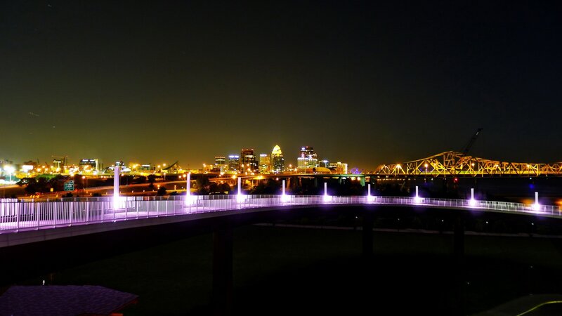 night view of city skyline