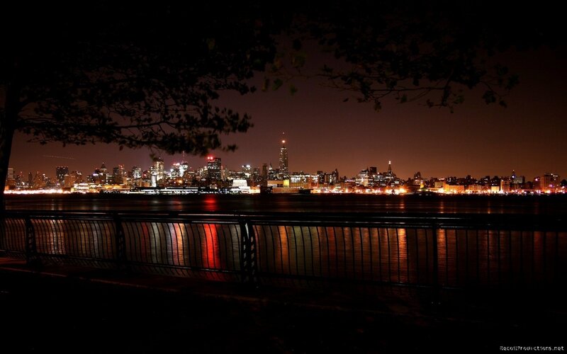night view of city skyline