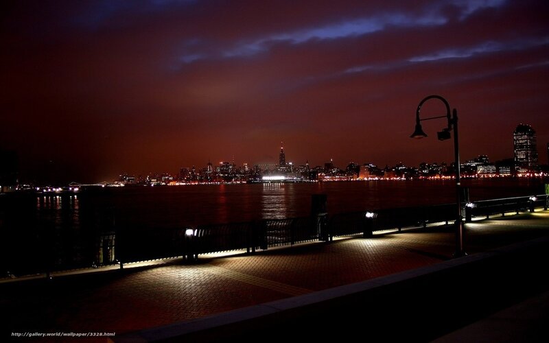 Night view of city skyline