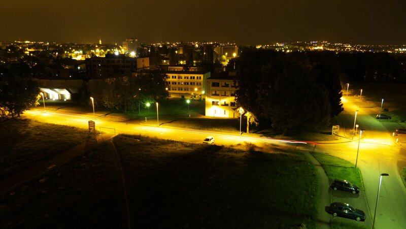night view of city streets