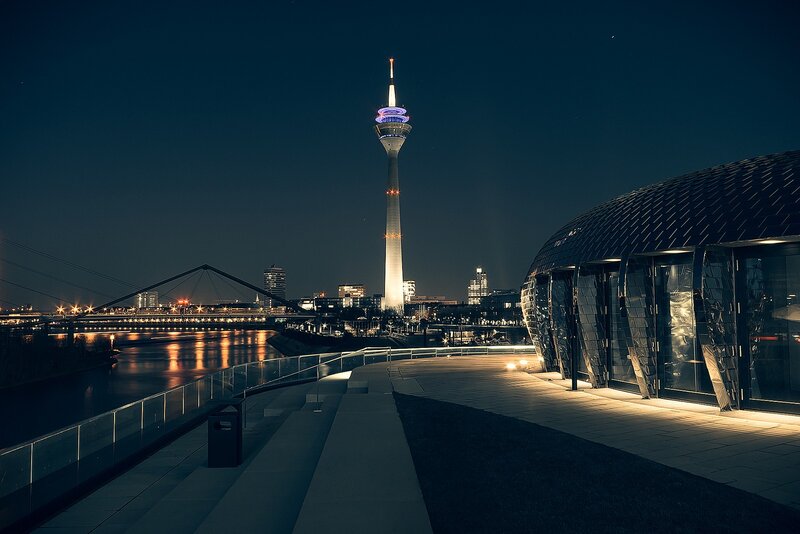Night view of Cologne Tower