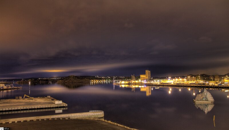 night view of harbor city