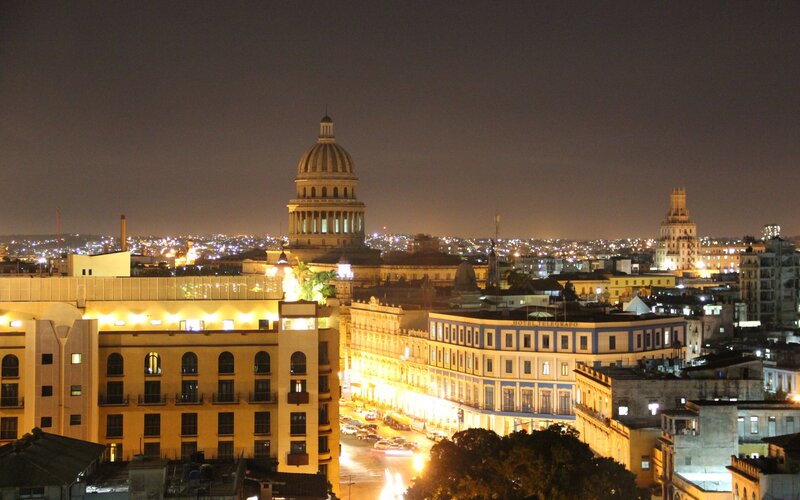 night view of havana city
