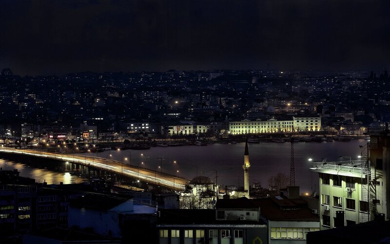 night view of istanbul city
