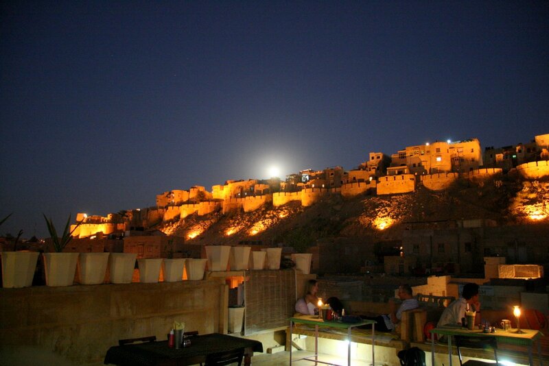 Night view of Jaisalmer Fort