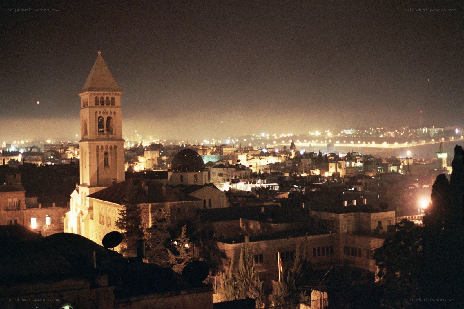 night view of jerusalem