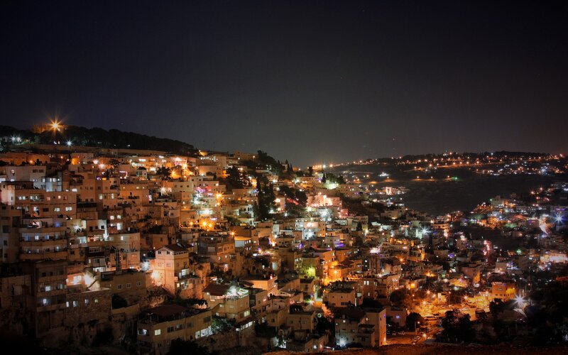 night view of jerusalem