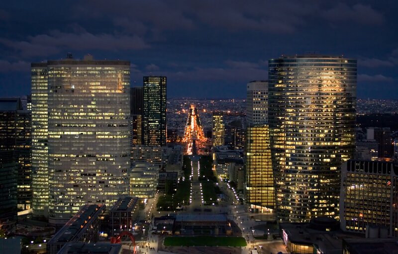Night view of La Défense