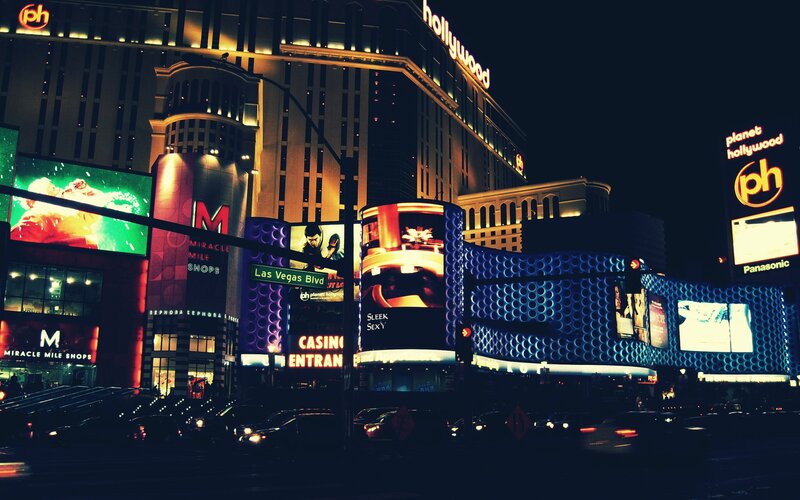 Night view of Las Vegas Strip