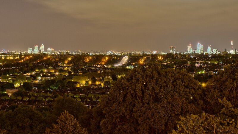 night view of london skyline