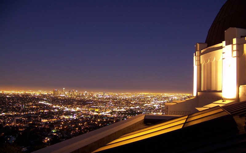 night view of los angeles