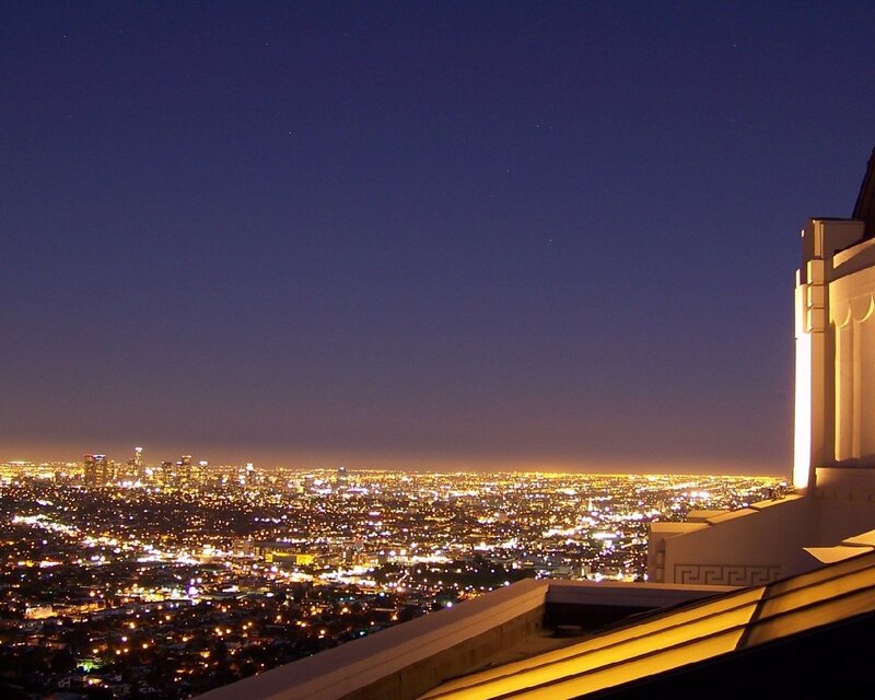 night view of los angeles