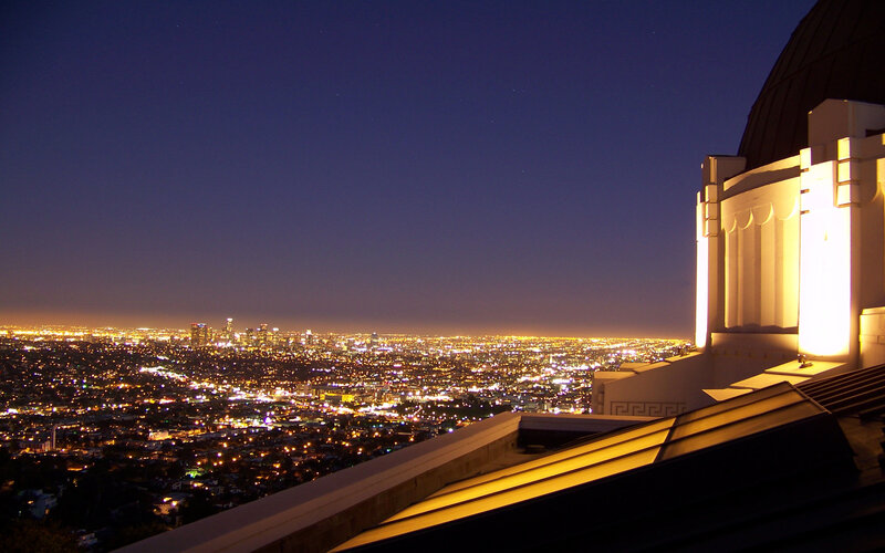 night view of los angeles