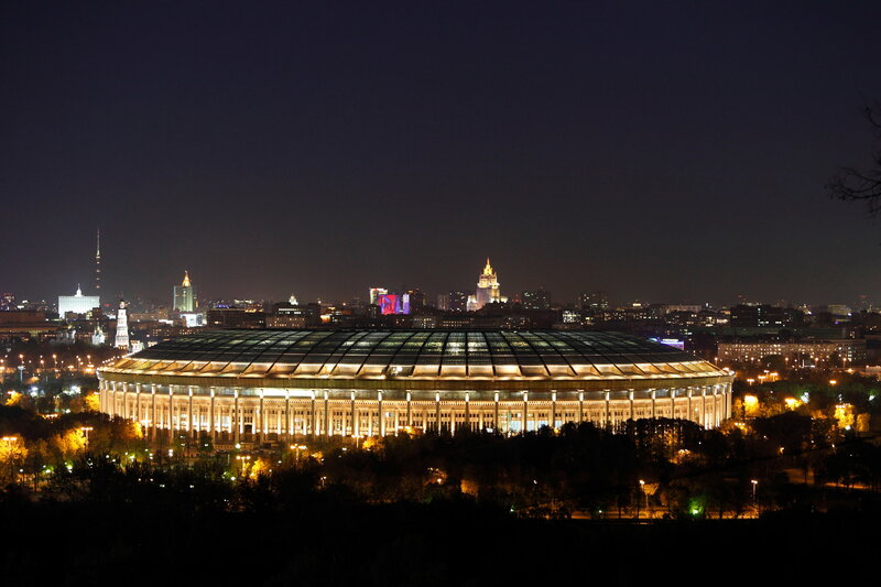 Night view of Luzhniki Stadium