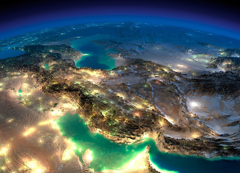 Night View of Middle East