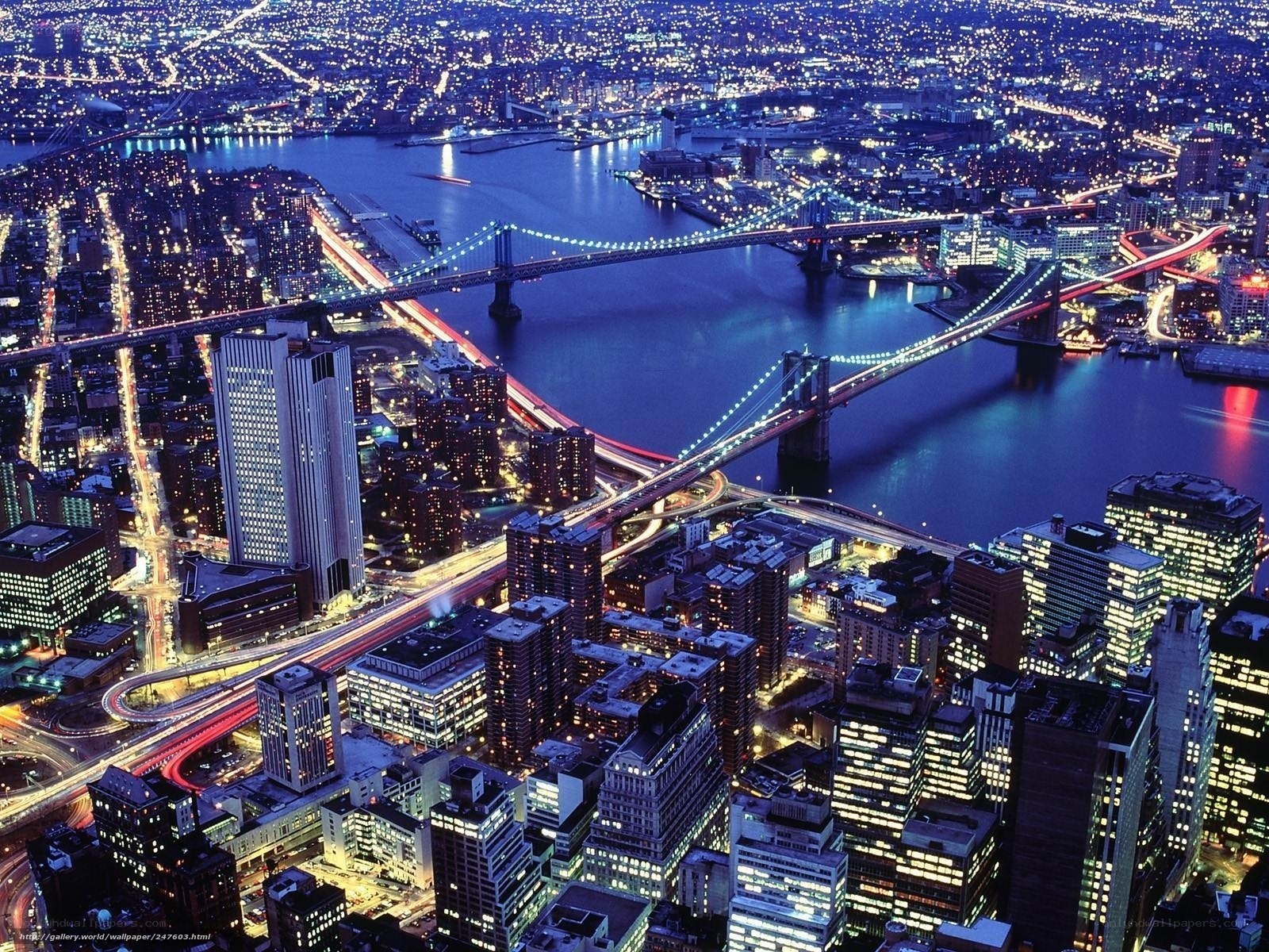Night view of New York City