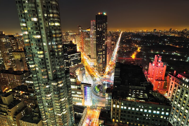 Night view of New York City
