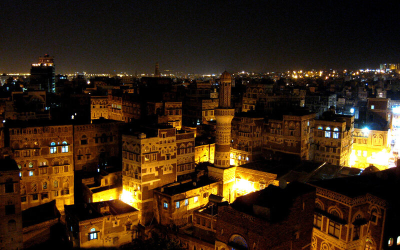 night view of old city