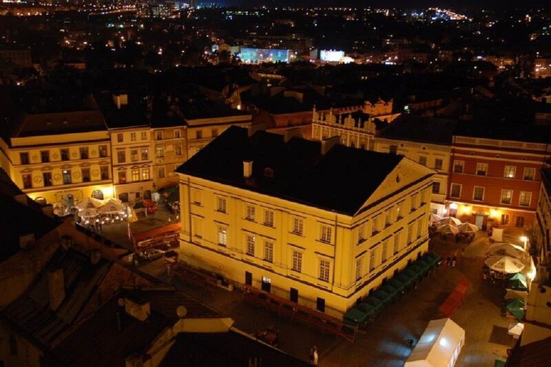 night view of old town