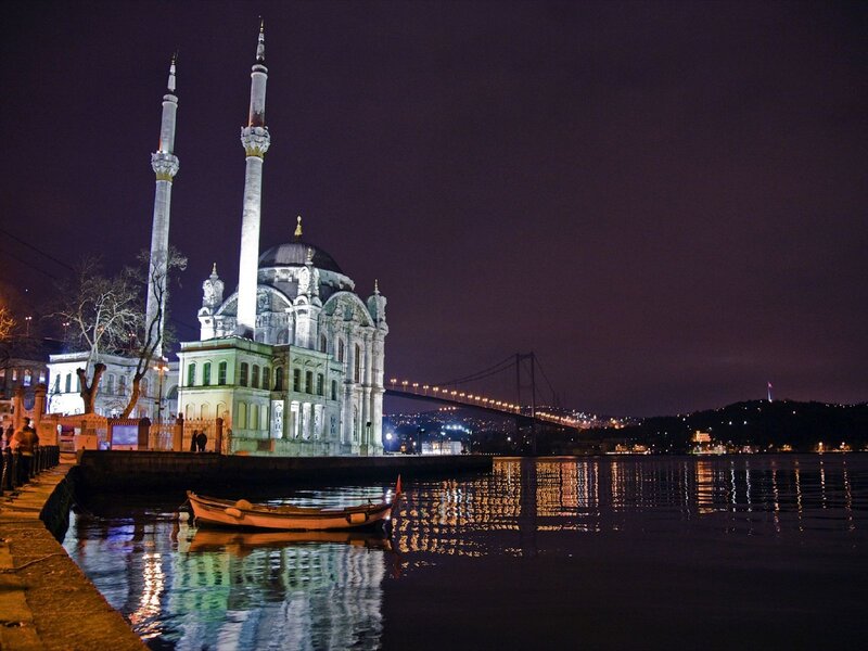 Night view of Ortaköy Mosque