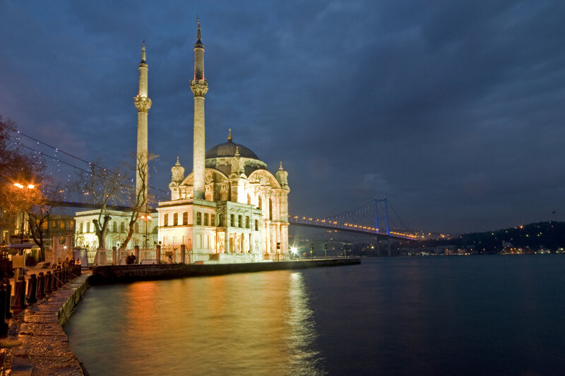 Night view of Ortaköy Mosque