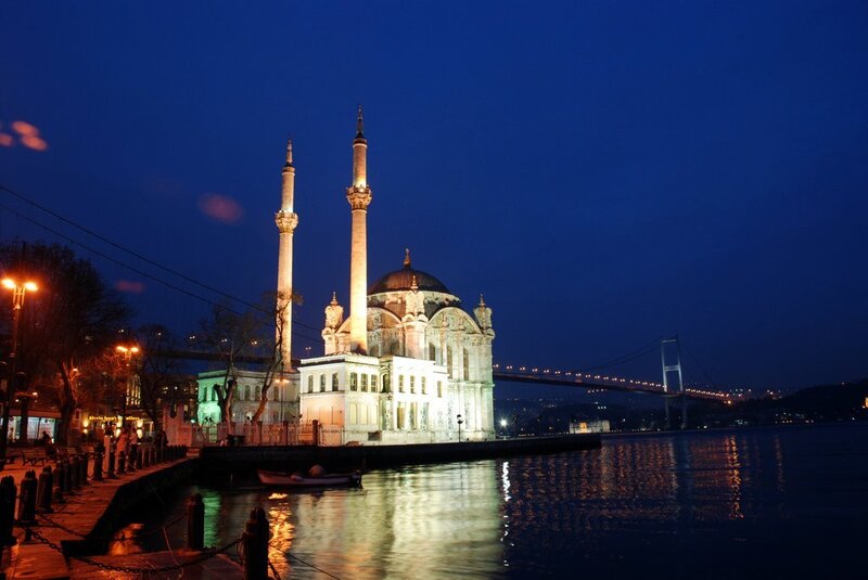 Night view of Ortaköy Mosque