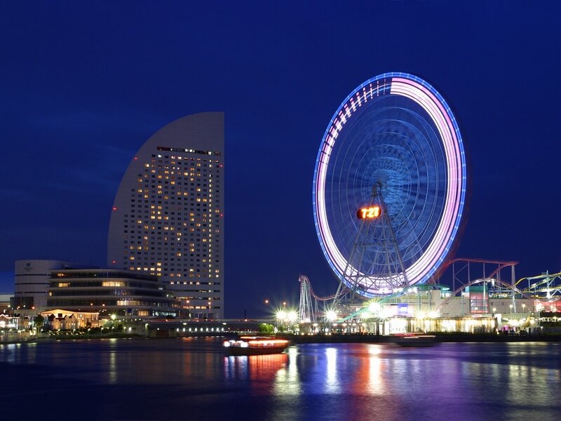 night view of osaka skyline