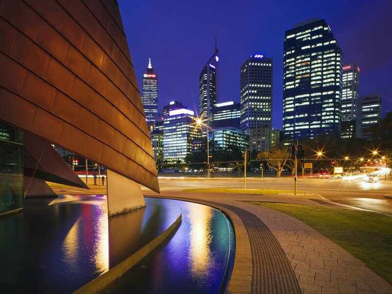 Night view of Perth skyline