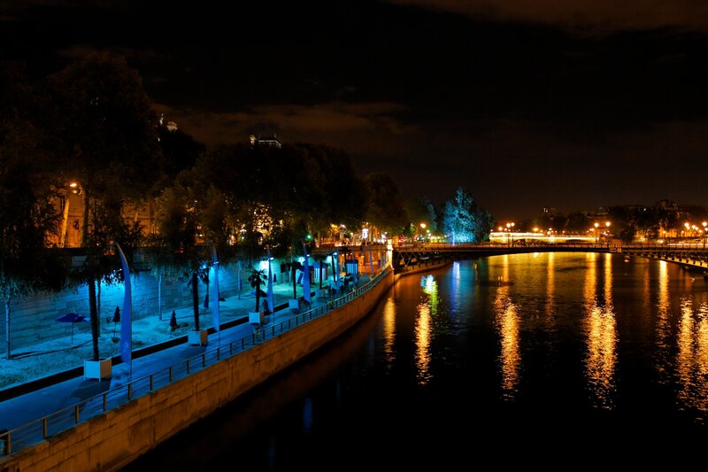 night view of river Seine