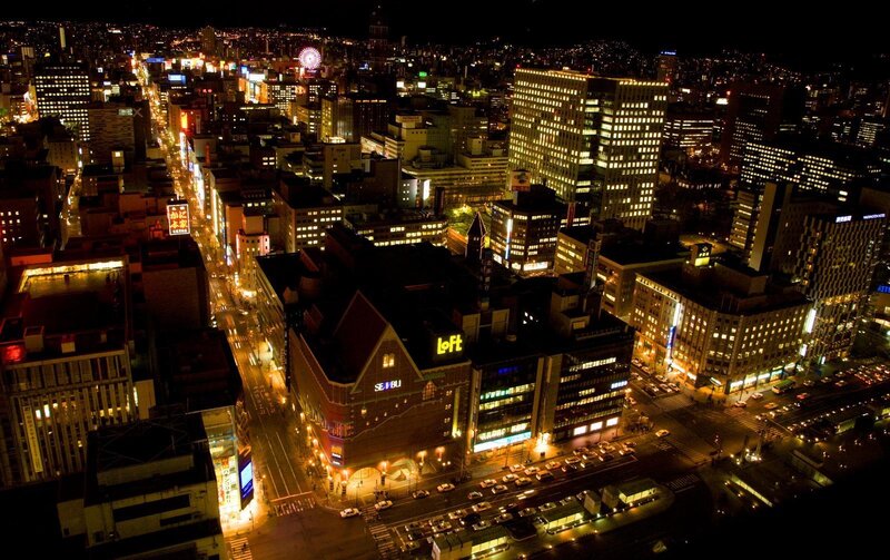 Night view of Sapporo city