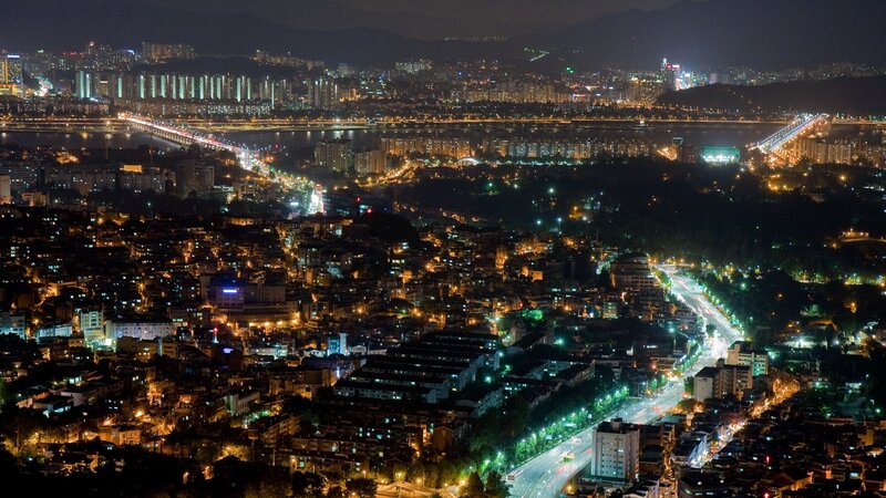 night view of seoul city