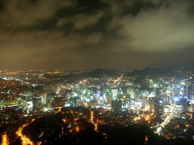 night view of seoul city