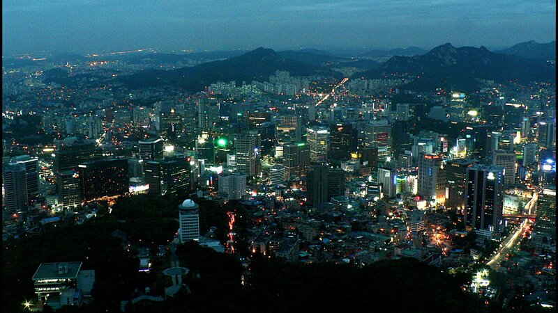 night view of seoul cityscape