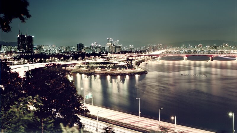 night view of seoul cityscape