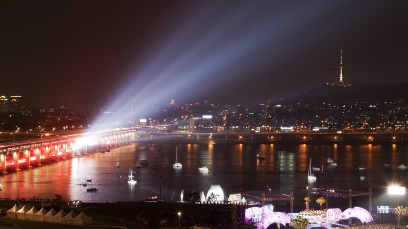 Night view of Seoul cityscape