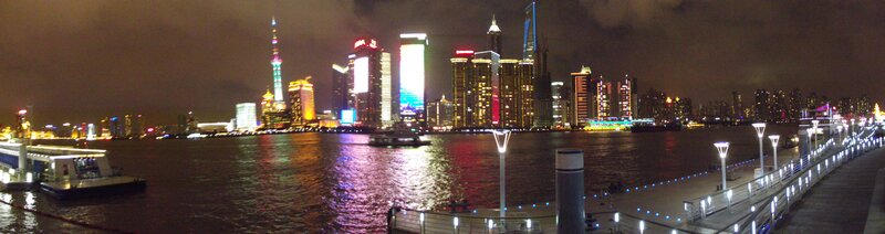 night view of shanghai skyline