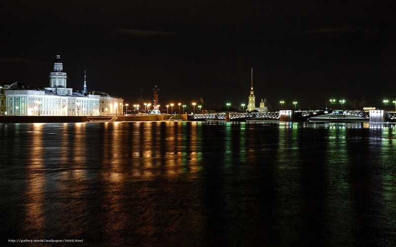 Night view of St. Petersburg