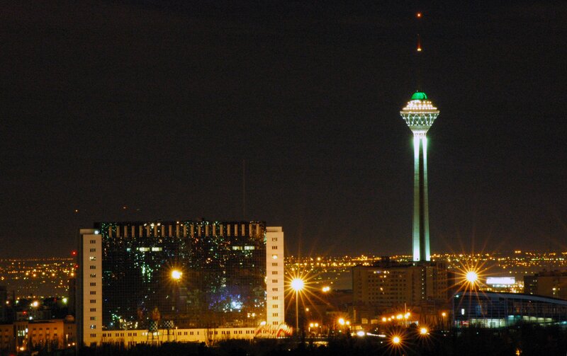 night view of tehran city