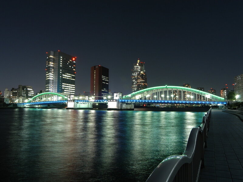 night view of tokyo bridge