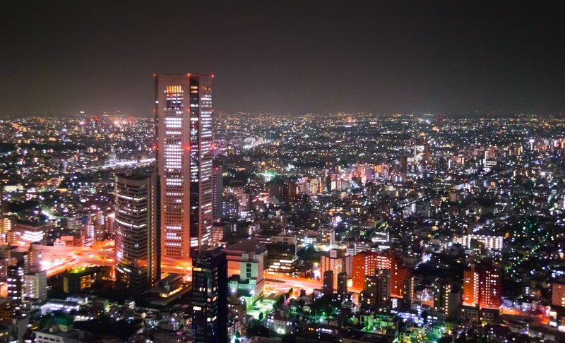 night view of tokyo cityscape