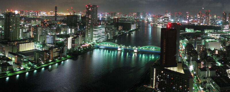 Night view of Tokyo cityscape