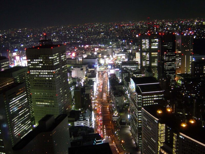 night view of tokyo cityscape