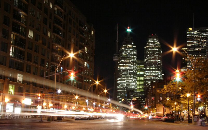 Night view of Toronto skyline