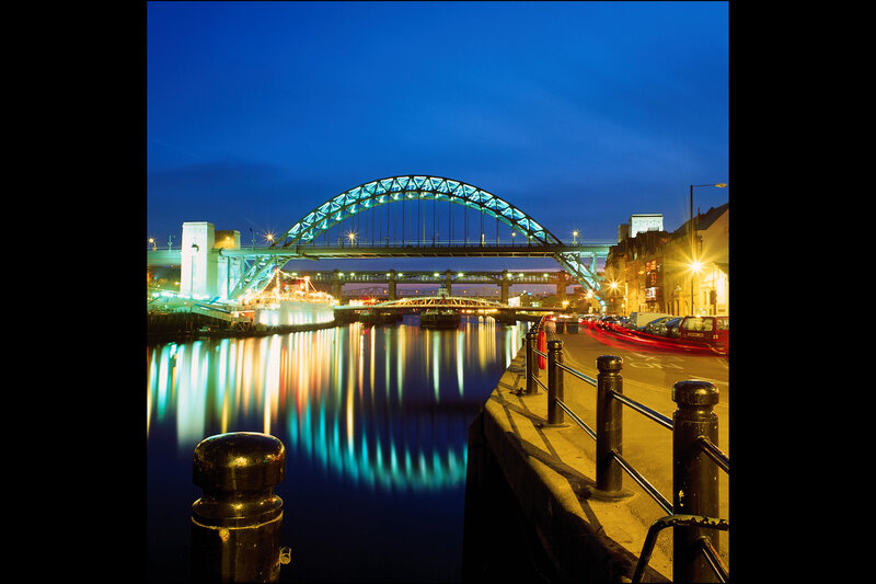 Night view of Tyne Bridge