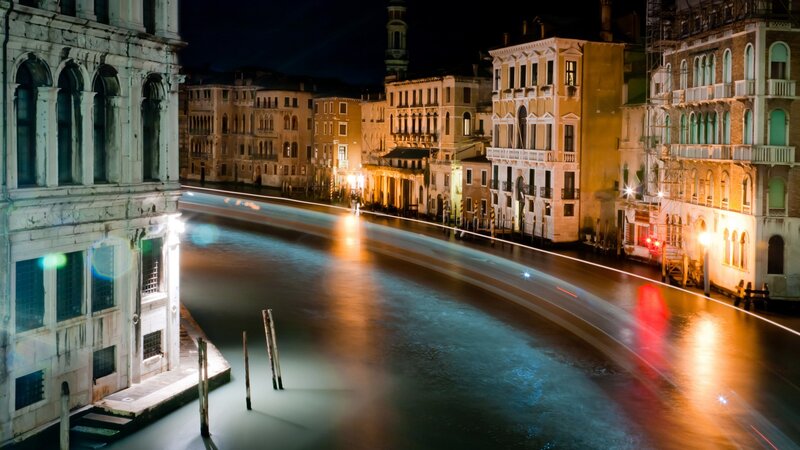 Night view of Venice canal