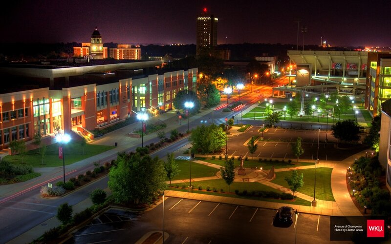 Night view of WKU campus