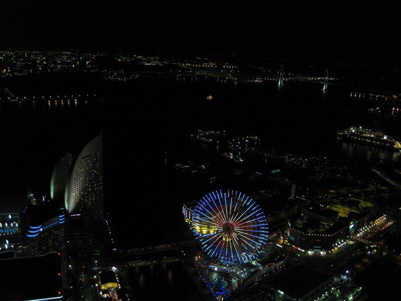 Night view of Yokohama harbor