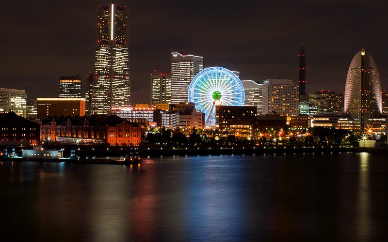 Night view of Yokohama skyline