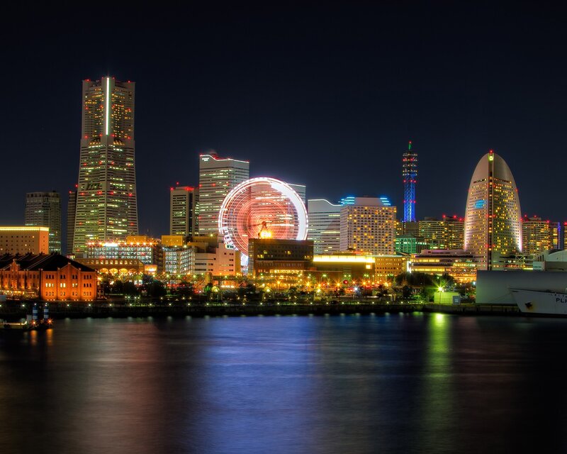Night view of Yokohama skyline