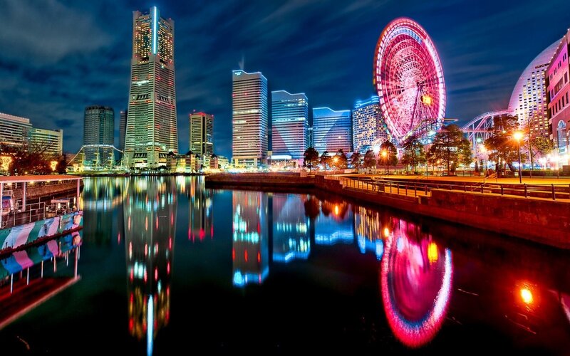 Night view of Yokohama skyline